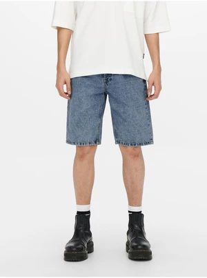 Blue Denim Shorts ONLY & SONS Avi - Men's