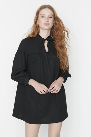 Trendyol Black Collar Detailed Woven Dress