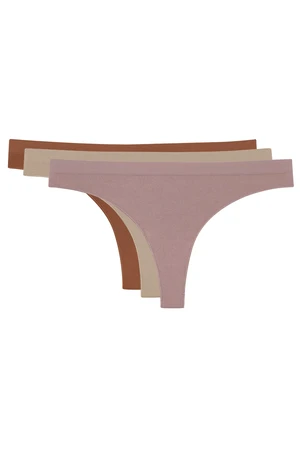 LOS OJOS 3 Pieces Seamless Thong Panties