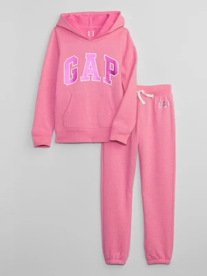 Set of girls' sweatshirt and sweatpants in pink Gap