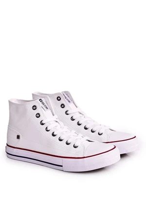 Mens High Sneakers Big Star - White