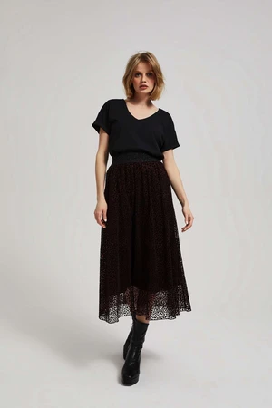 Flared midi skirt