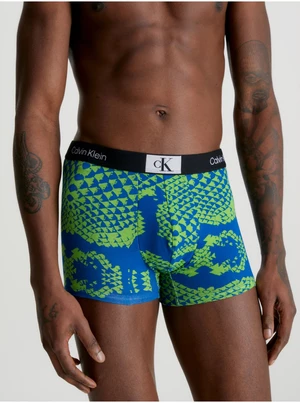 Green and Blue Men's Patterned Boxers Calvin Klein Underwear - Men