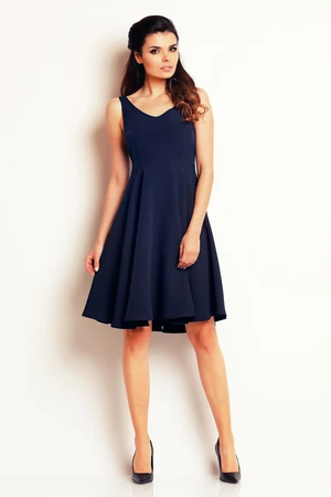 Awama Woman's Dress A139 Navy Blue