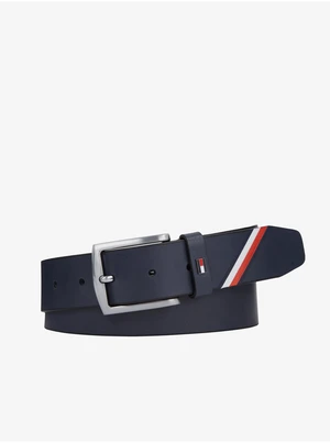 Dark blue men's leather belt Tommy Hilfiger Denton - Men