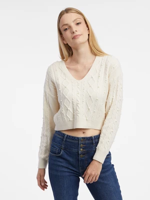 Orsay Creamy women's cropped sweater - Women