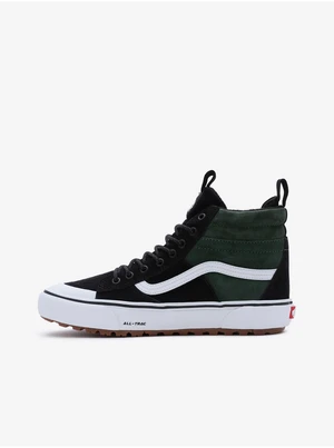 Green and black men's ankle sneakers with suede details VANS SK - Men's