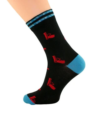 Bratex 424 Classic Men Valentine's Day Socks 39-46 black kl-83