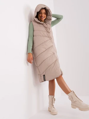 Beige vest with pockets SUBLEVEL