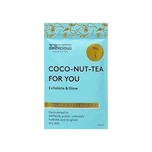 Delhicious Tělový peeling Coco-Nut-Tea For You (Coconut Black Tea Body Scrub) 100 g