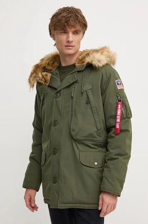 Bunda Alpha Industries Polar Jacket 123144 257 pánská, zelená barva, zimní