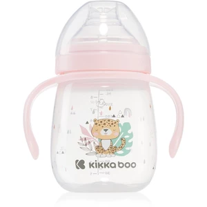 Kikkaboo Savanna Cup with Silicone Spout hrnček s držadlami 6 m+ Pink 240 ml