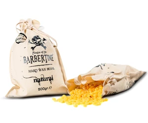 Depilační vosk pro muže Pirates of the Barbertime Hard Wax Beans Natural - žlutý, 500 g + dárek zdarma