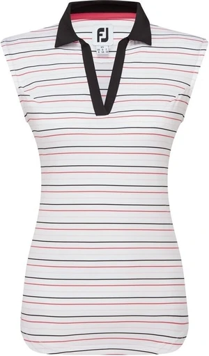 Footjoy Sleeveless Striped Lisle Black M Rövid ujjú póló