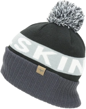 Sealskinz Water Repellent Cold Weather Bobble Hat Black/Grey/White/Black S/M Czapka bez daszka