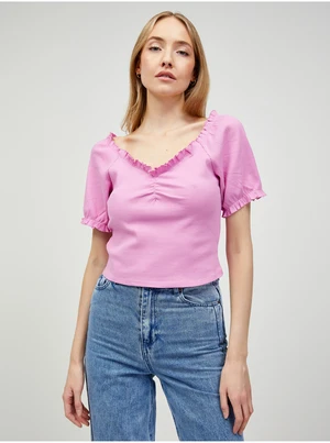 Pink Crop Top Pieces Tegan - Women