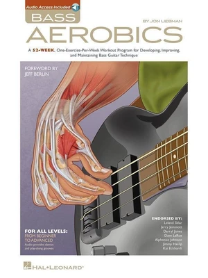 Hal Leonard Bass Aerobics Book with Audio Online Notes