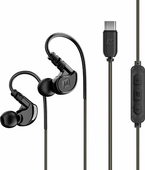 MEE audio M6 Sport USB-C Black Cuffie ear loop