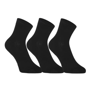 3PACK Styx ankle bamboo black socks