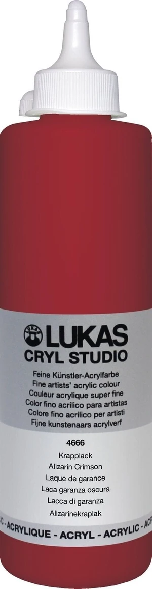 Lukas Cryl Studio Plastic Bottle Akril festék Alizarin Crimson 500 ml 1 db