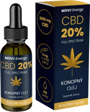 MOVIT ENERGY CBD 20% Full Spectrum Konopný olej 10 ml