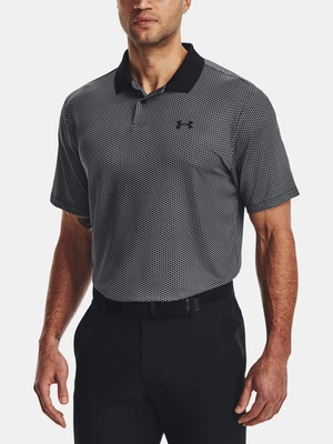 Čierne vzorované športové polo tričko Under Armour UA Perf 3.0 Printed Polo