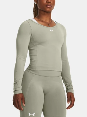 Svetlosivé dámske športové tričko Under Armour Seamless