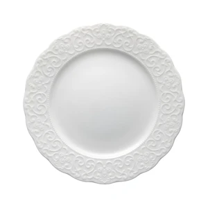 Biały talerz porcelanowy Brandani Gran Gala, ⌀ 21 cm