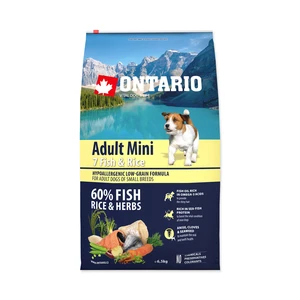 Ontario Adult Mini Fish&Rice granule 6,5 kg