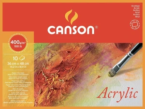 Canson Acrylique Cold Pressed 48 x 36 cm 400 g Natural White Carnete de Schițe