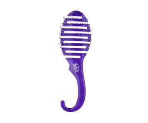 Kefa na rozčesávanie vlasov Wet Brush Shower Detangler Purple Glitter - trblietavá fialová + darček zadarmo