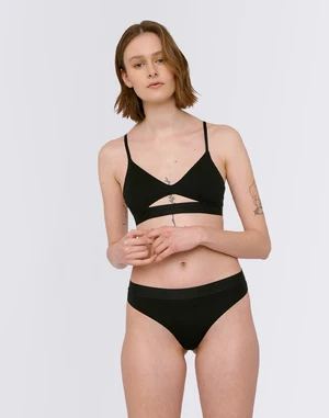 Organic Basics Soft Touch Thong Black M