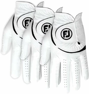 Footjoy Weathersof Golf (3 Pack) White/Black Mano izquierda XL Guantes de hombre