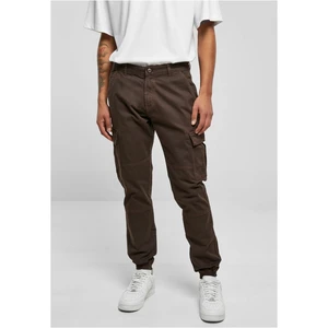 Jogging Pants Washed Cargo Twill Brown