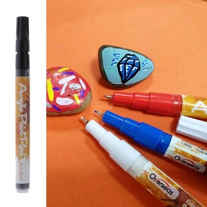 Black Ink Acrylic Paint Markers Art Permanent Painting Stone Fine Marker Pen