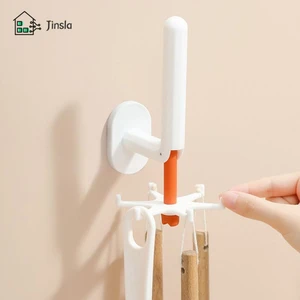 Paper Towel Holder Dual-use Creativity Towel Rack Hanging Rack Wall-mounted Universal Hooks Bathroom Accessories Organizer