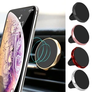 Magnetic Car Phone Holder Universal Automotive Mobile Phone Mount With Metal Plates Car Air Vent Mobile Support Bracket