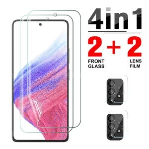 4in1 Hydrogel Film Screen lens For Samsung Galaxy A53 5G A21s A51 A71 A41 A21 A52 A72 A32 A20 A30 A50 A70 A10 A40 A31 A02 A12