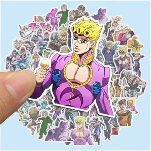 10/50Pcs Anime JOJO Bizarre Adventure Sticker Decal Laptop Skateboard Suitcase Water Cup Gift Toy Sticker Wholesale