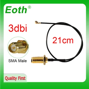 EOTH 21cm PCI U.FL SMA Male Connector Antenna WiFi 1.13 Pigtail Cable IOT SMA Extension Cord For PCI Wifi Card Wireless Router