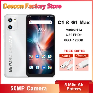 UMIDIGI C1 Max G1 Max Smartphone 6.52" Unisoc T610 6GB + 128GB 5150mAh Battery 50MP Camera Android 12 Google pay Global Version