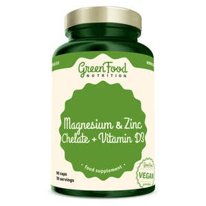 GREENFOOD NUTRITION Hořčík a zinek cheláty + vitamin D3 90 kapslí