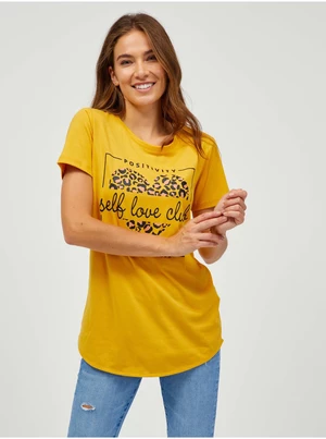Women's mustard T-shirt SAM 73 Inathi