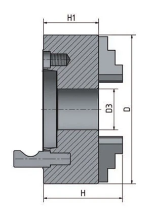 OPTIMUM 4-čelisťové sklíčidlo s centrickým upínáním o 160 mm Camlock 4