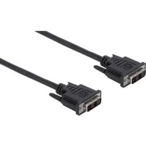 DVI kabel Manhattan [1x DVI zástrčka 18+1pólová - 1x DVI zástrčka 18+1pólová] černá 1.80 m