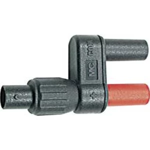 Adaptér BNC zásuvka ⇔ zásuvka 4 mm MultiContact XF-BB/4, bezpečnostní, černá/červená