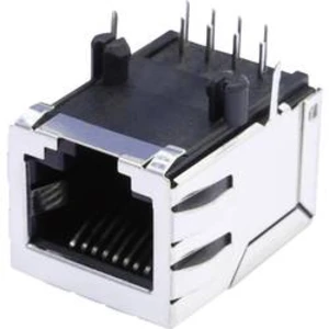 RJ45 konektor BEL Stewart Connectors SS64800-056F - zásuvka, vestavná horizontální RJ45 počet pólů: 8P8C, poniklovaná, kov, 1 ks