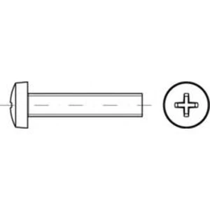 Válcové šrouby s čočkovou hlavou TOOLCRAFT TO-5430858, N/A, M2,5, 4 mm, ocel, 200 ks