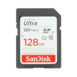 Paměťová karta SDXC, 128 GB, SanDisk SDXC Ultra 128GB (Class 10/UHS-I/120MB/s) SDSDUN4-128G-GN6IN, Class 10, UHS-I