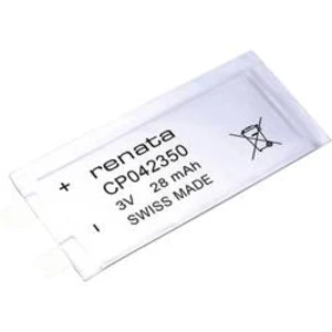 Speciální typ baterie Prismatisch pájecí špička ve tvaru U lithiová, Renata Thin-Film Primary CP042350.IB, 28 mAh, 3 V, 1 ks